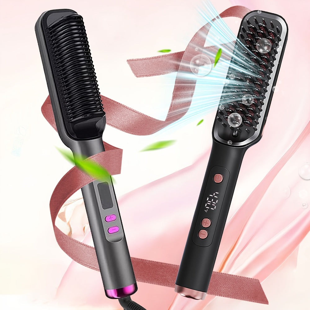 Heated Straightening Brush with Display in White, Grey, Champagne or Purple and Accessory Set — image 12