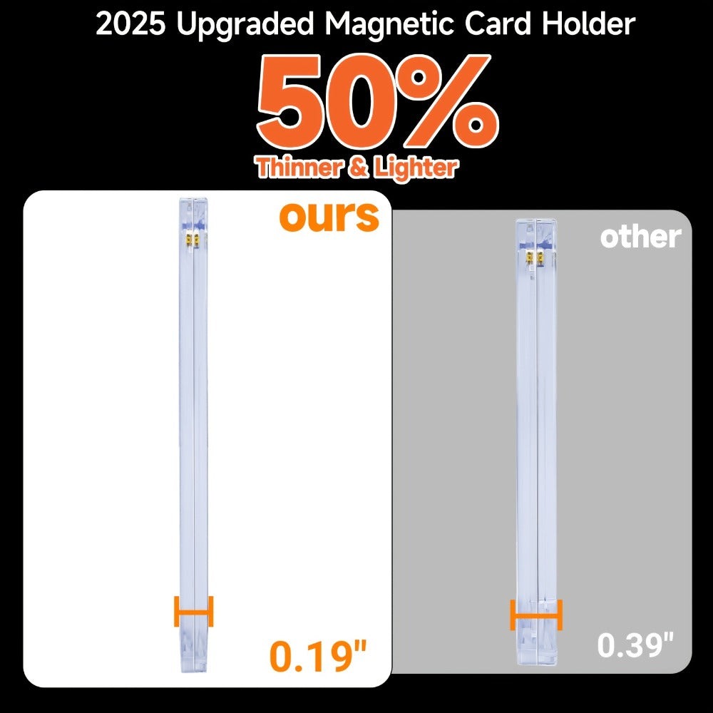 Magnetic Card Holders 25 50 100 200 400 Pack, 35pt Premium Trading Card Protectors for Sports Baseball Basketball Football Po