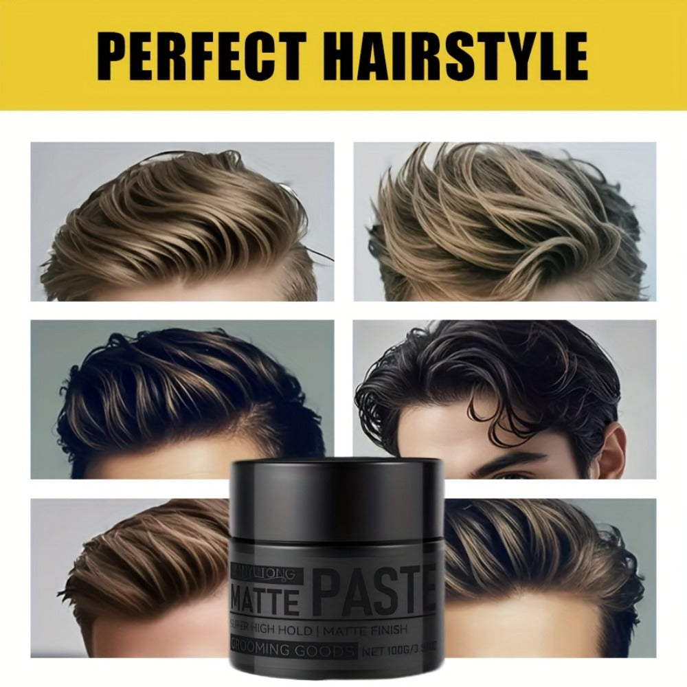 Matte Hair Paste for Men 100g, Non-Greasy Medium Hold Styling Cream with Plant Squalane & Argan Oil — image 9