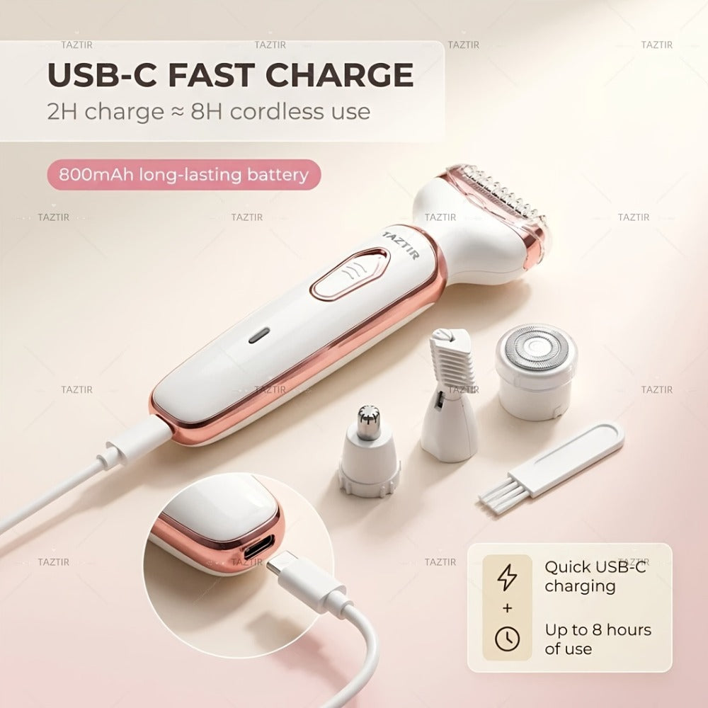 Face and Bikini Electric Shaver Grooming Kit for Women with USB Charging — image 10