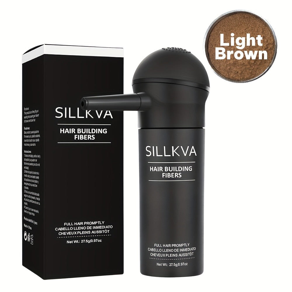 Hair Fibers Spray Applicator Kit Instant Thickness for Thinning Hair & Bald Spots SILLKVA for Makeup, Travel and Everyday Van