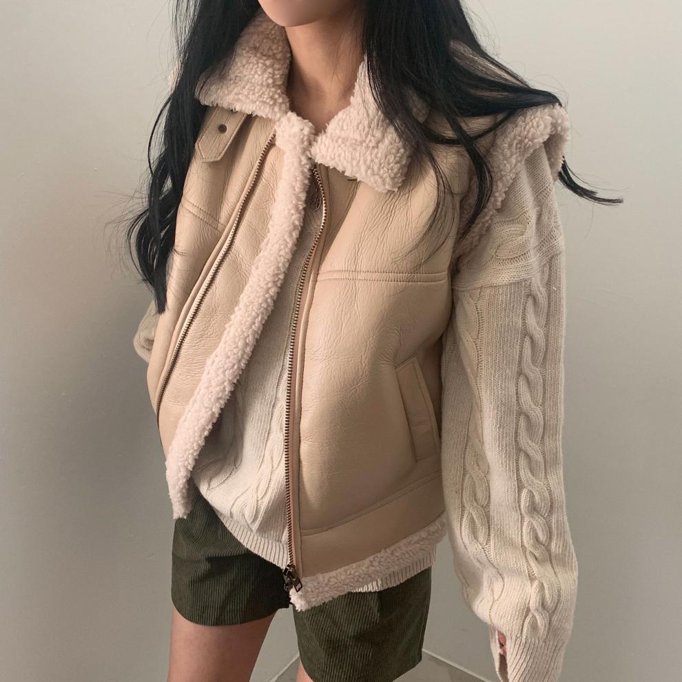All-match Zipper Vest Jacket Coat For Women
