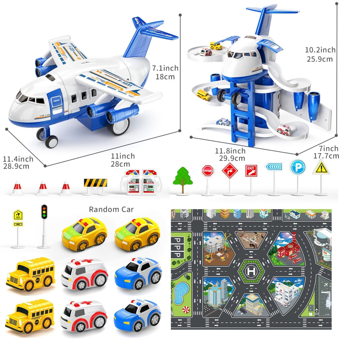 Kids Airplane Toy with LED Lights & Music with the Listed Color, Size or Set Options for Everyday Use — image 11