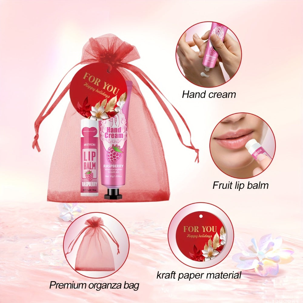 Wedding Party Favor Beauty Gift Set 96pcs, Bulk Women's Gift Box with Hand Cream, Lipstick, Red Bag & Card — image 7