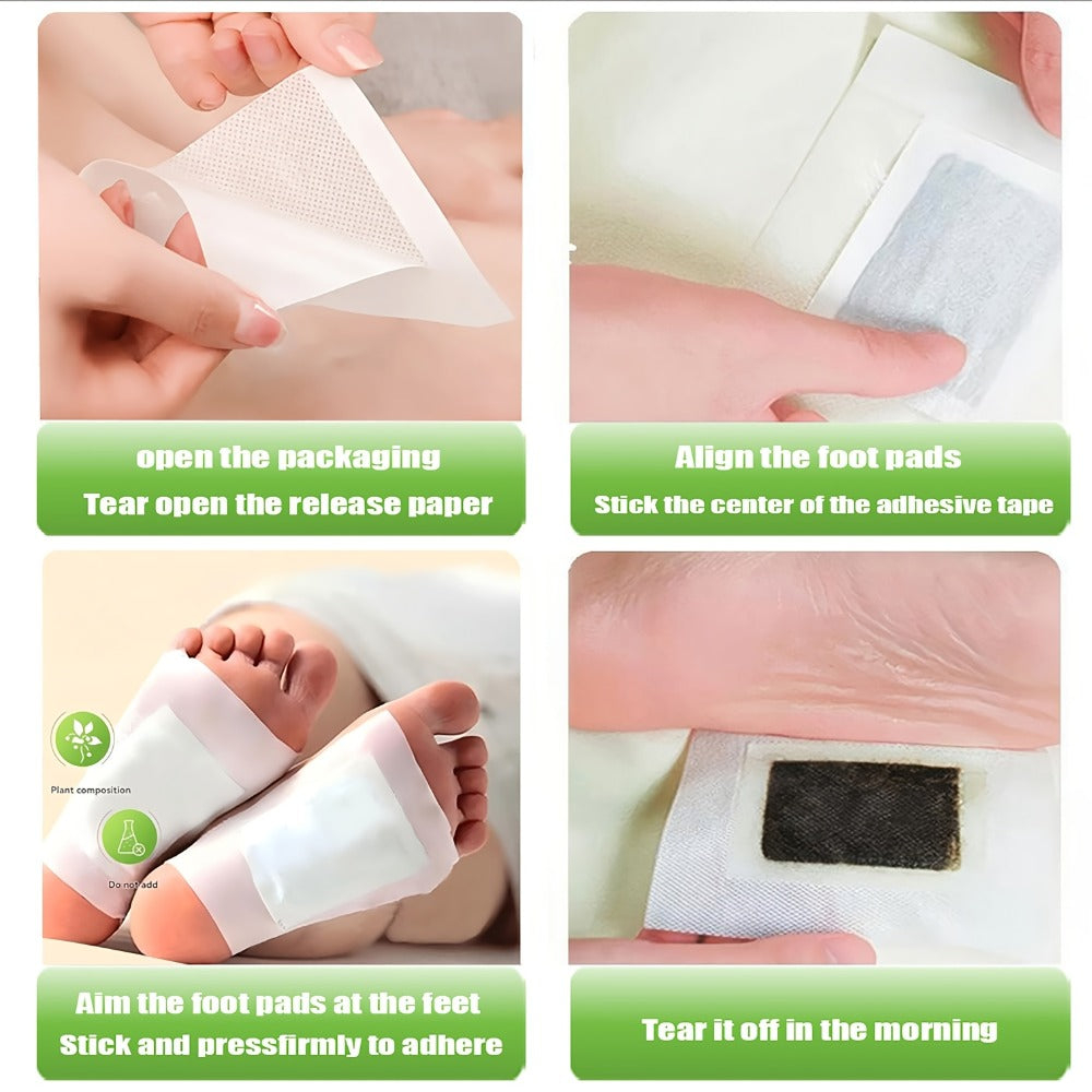 Detox Foot Patches with Bamboo Vinegar Ginger & Lavender – Natural Plant Formula Deep Cleansing Overnight Foot Pads — image 1