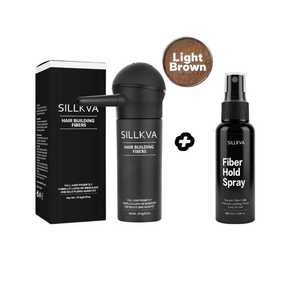 Hair Fibers Spray Applicator Kit Instant Thickness for Thinning Hair & Bald Spots SILLKVA for Makeup, Travel and Everyday Van