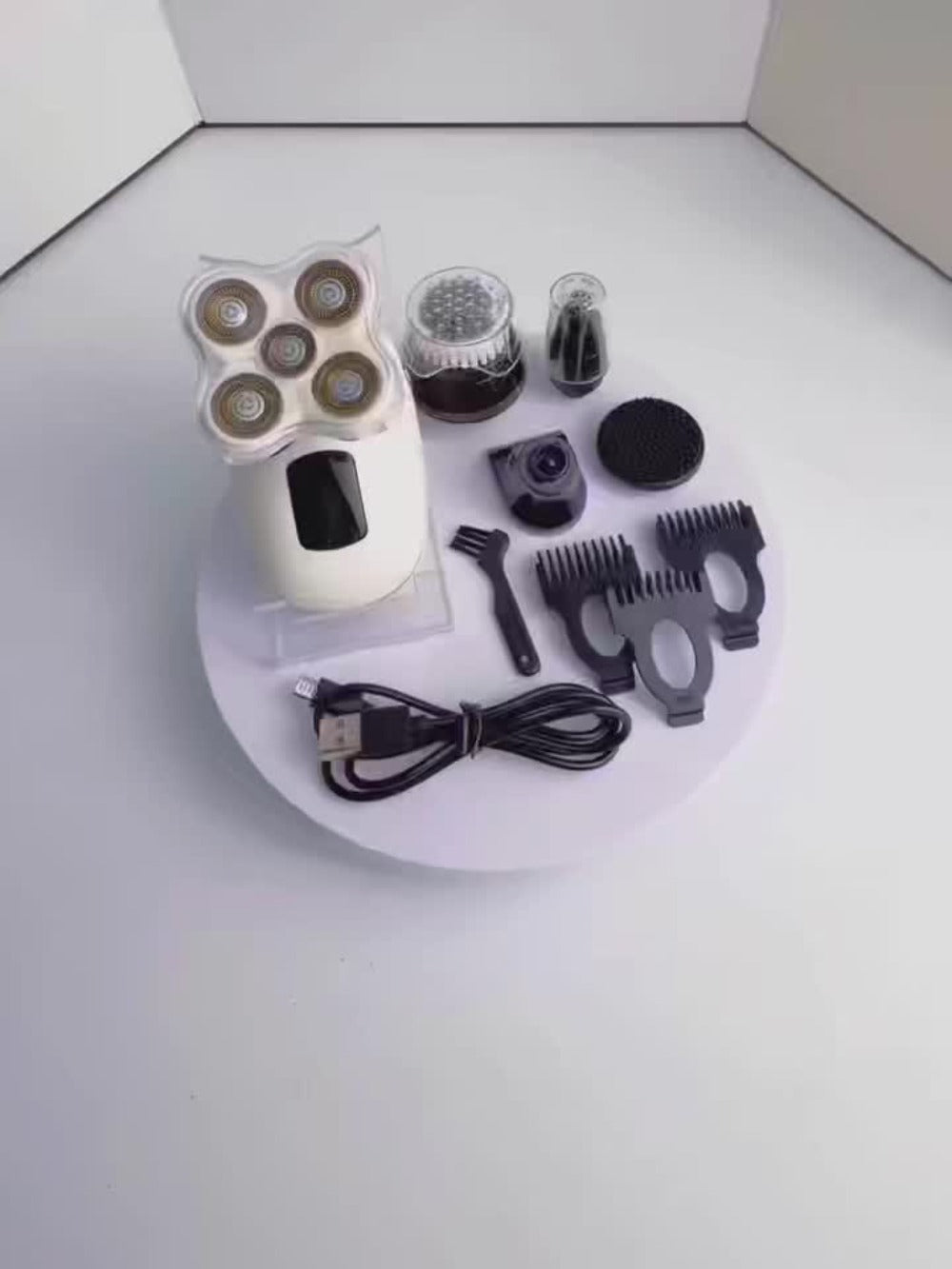 Electric Shaver IPX6 Floating Rotary Head with Type-C Charging, LED Display and Five Listed Set or Head Options — image 16