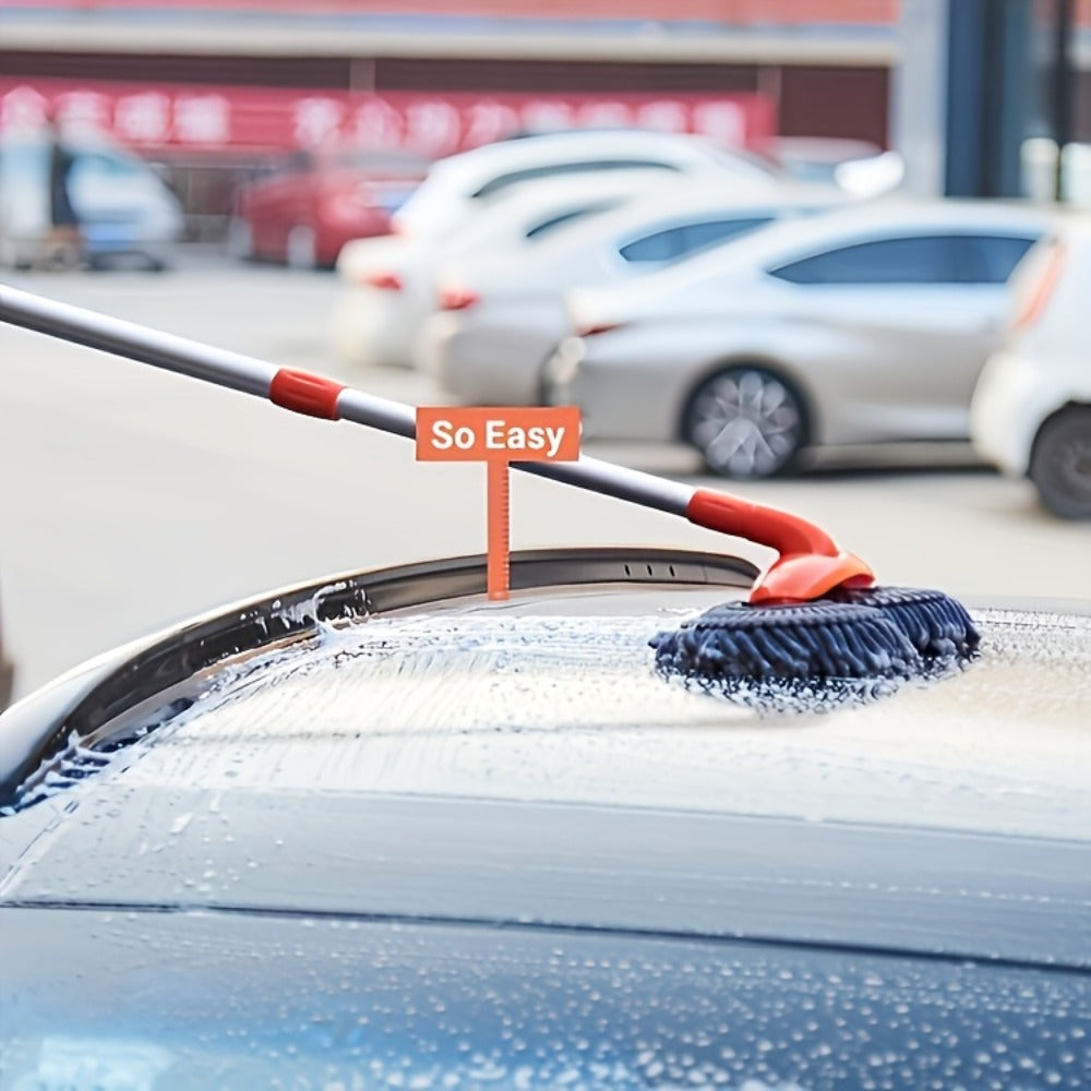 Car Wash Mop with Three-Stage Extension Handle, Rotating Microfiber Head and Replacement Head Option — image 23