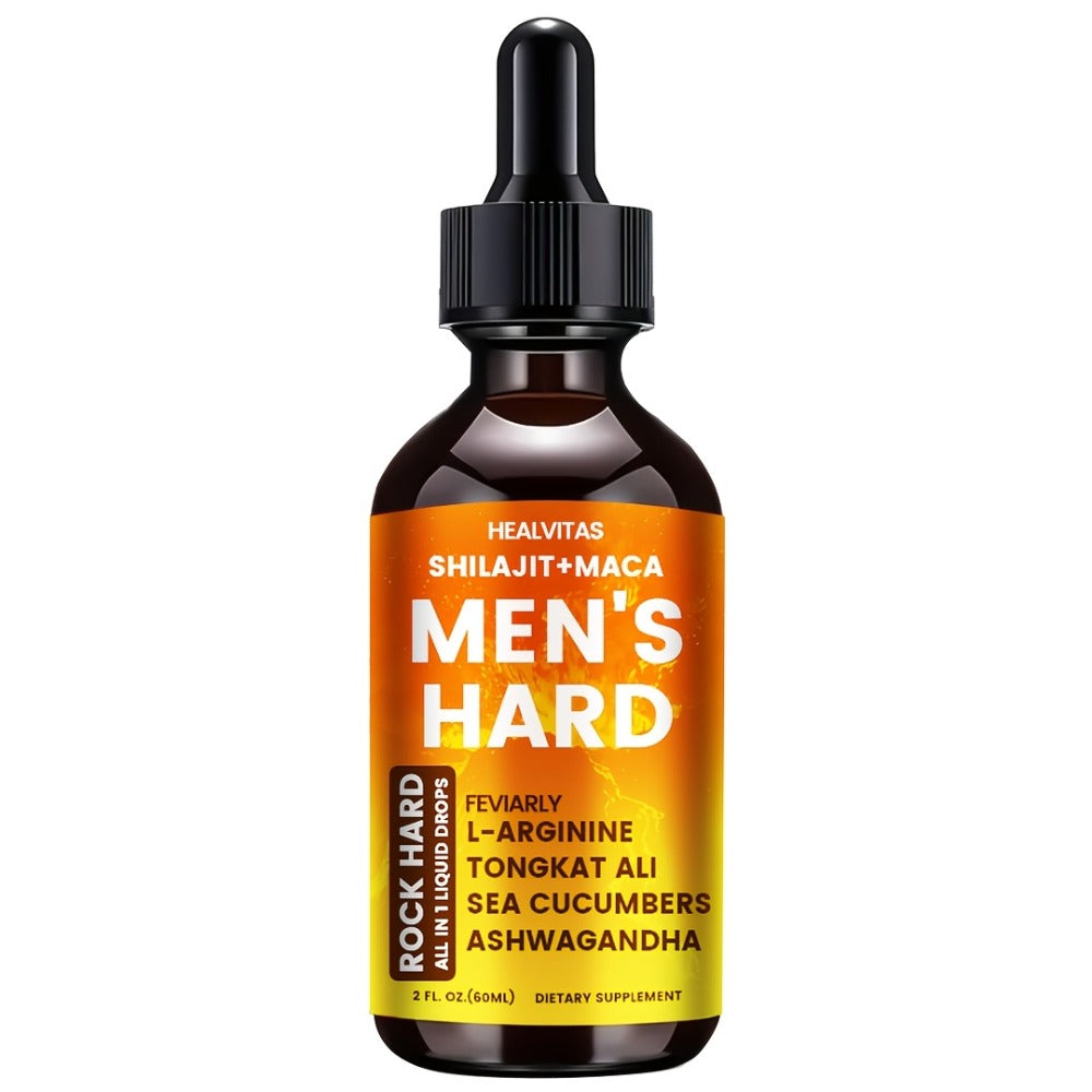 Shilajit and Maca Men's Health Supplement Liquid Drops in One Labeled 2.03 fl oz Dropper Bottle — image 3