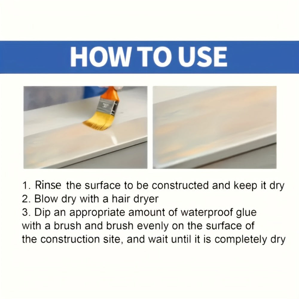 Fast-Drying Clear Waterproof Sealant 5.07oz – Quick-Dry Transparent Leak Repair Glue for RV, Boat, Roof, Pipe, Wall & Tile — 