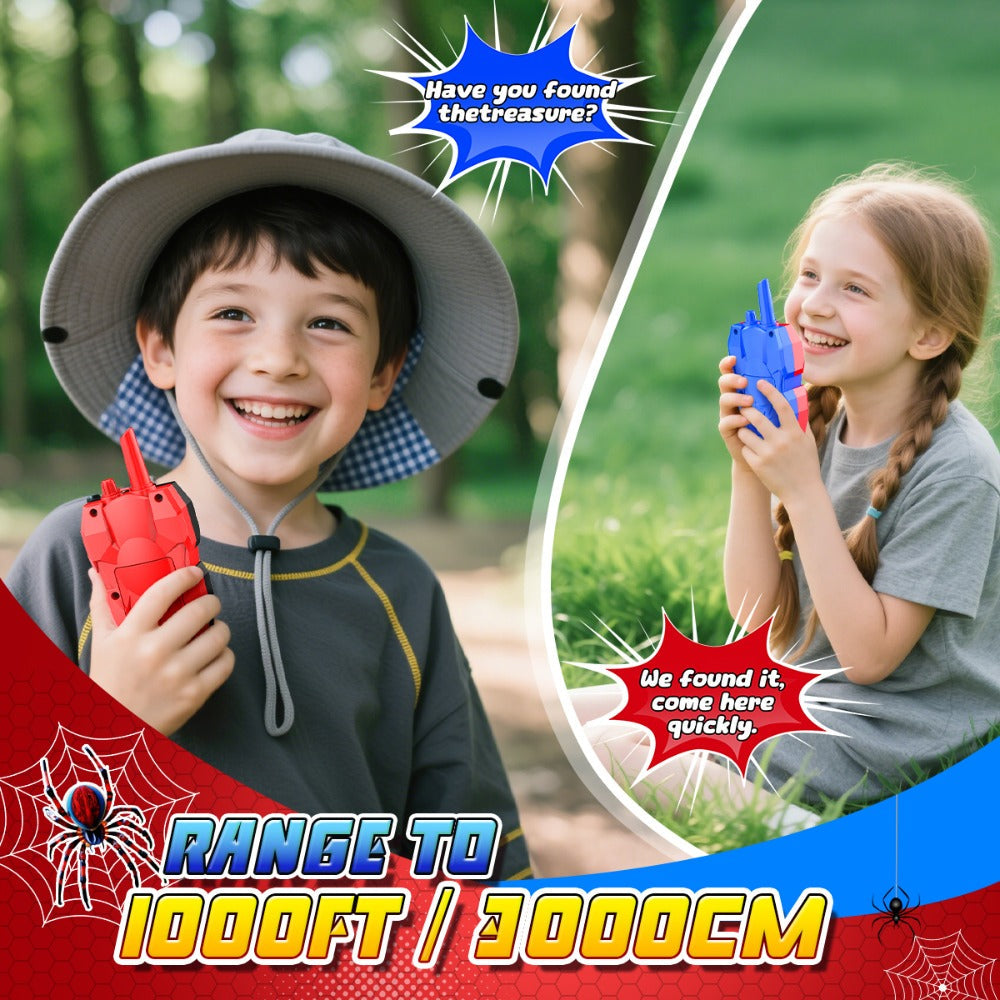 Spider Walkie Talkies for Kids 2-Pack, 2-Way Radio Toy, Grip, Push-to-Talk, Lanyard Hole, Ages 3-12 Boys & Girls — image 5