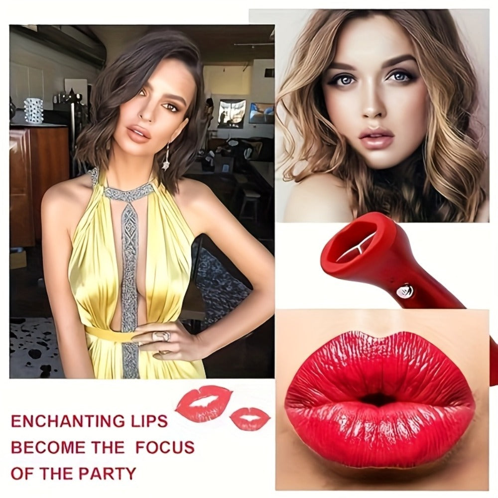 Lip Plumper Electric USB Charging, Silicone Lip Beauty Tool for Fuller Charming Lips for Bath Time, Home Spa and Personal Car
