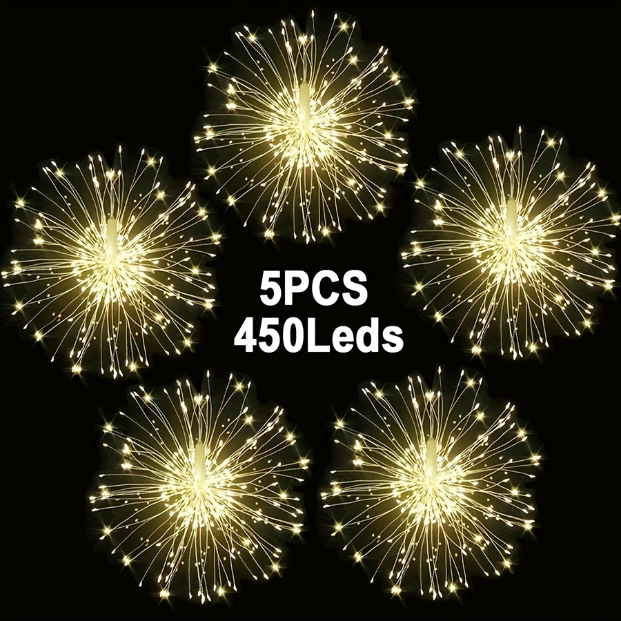 Solar Starburst Firework Light Set with 240, 360 or 450 LEDs, Remote and Eight Lighting Modes — image 3