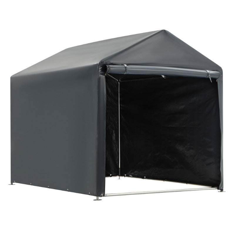 Portable PE-Tarpaulin Outdoor Storage Shelter with Steel Frame in 5 x 7.2 Ft or 6.3 x 8 Ft Sizes — image 7