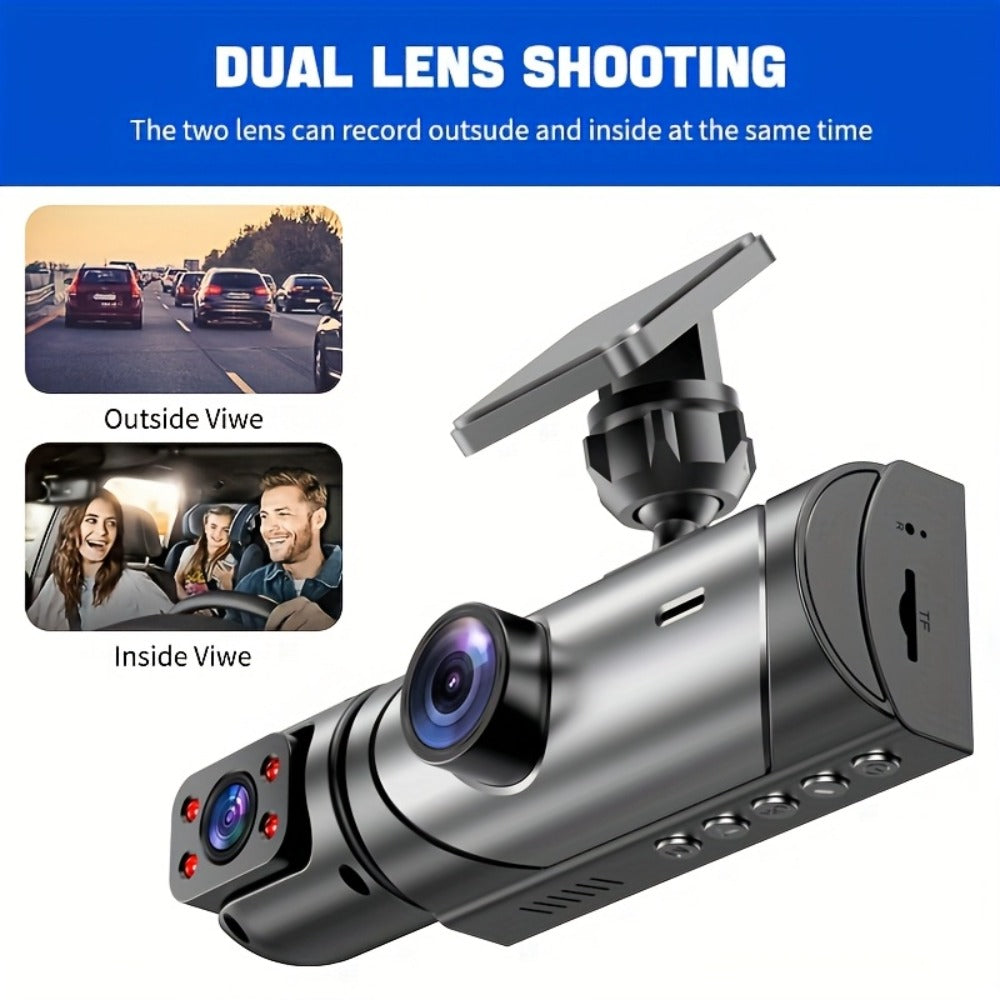 Dual Lens Dash Cam Front and Inside 1080P – Infrared Night Vision, Loop Recording, 3.16" IPS Screen, Wide Angle — image 7
