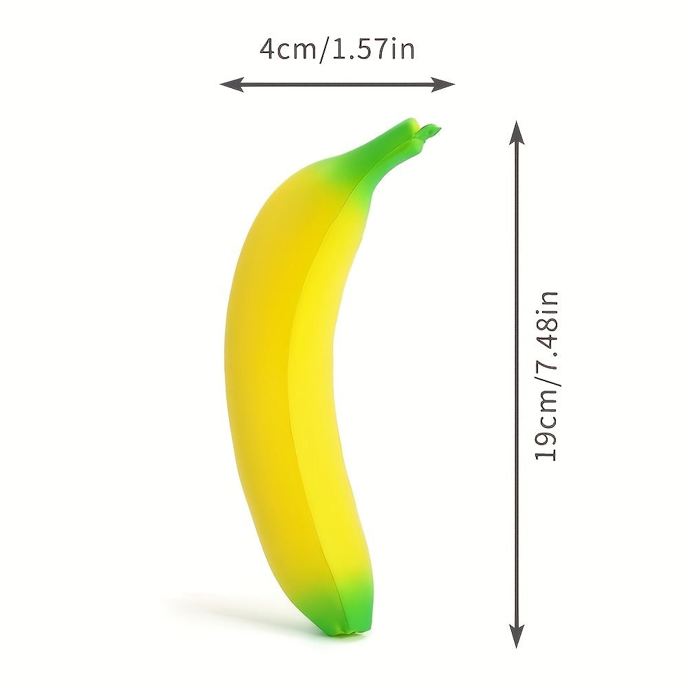 Squishy Food Toy Set 3pcs Slow Rising PU, Pretend Play Simulation Food Butter Banana Strawberry, Sensory Squeeze Stress Toy —