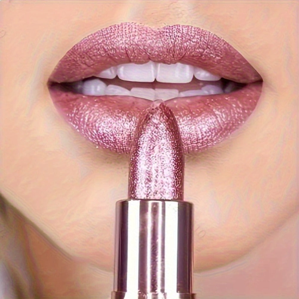 Shimmer Lipstick Set 2 Piece, Starry Sky High Gloss Waterproof Lip Color, Durable Glossy Shiny Lips Makeup for Women — image 
