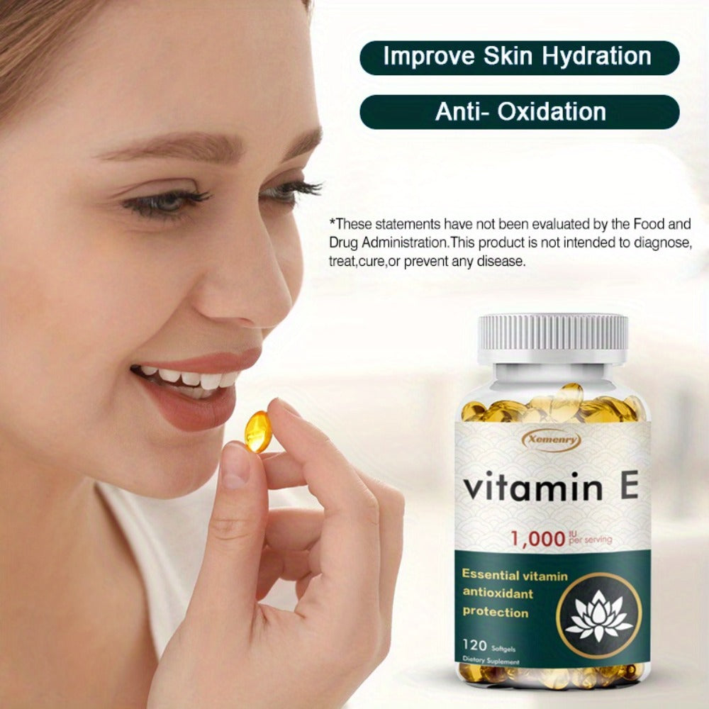 Vitamin E 1000IU Softgels 120 Count High Potency Antioxidant Supplement for Hair, Skin, Nails & Eye Health — image 5