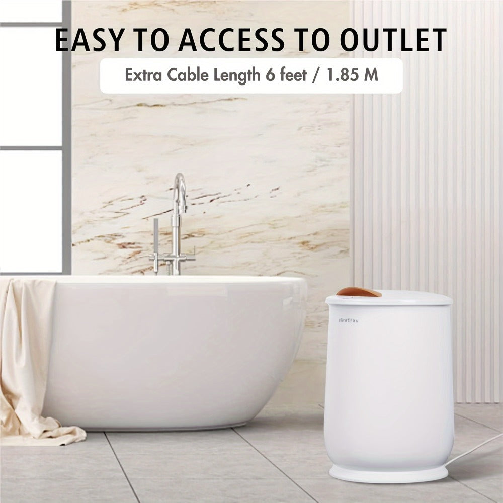 25L Electric Towel Warmer Bucket for Towels and Robes with Single-Button Control, White or Gray Finish — image 11
