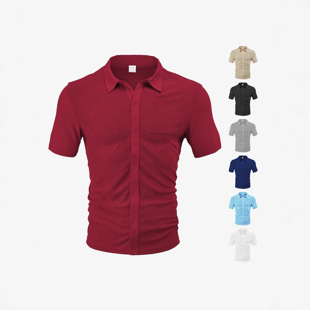 Men's Loose Short Sleeve Lapel Sport Casual