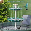 Bird Bath Fountain Solar 3-Tier – Outdoor Garden & Courtyard Decor — image 5