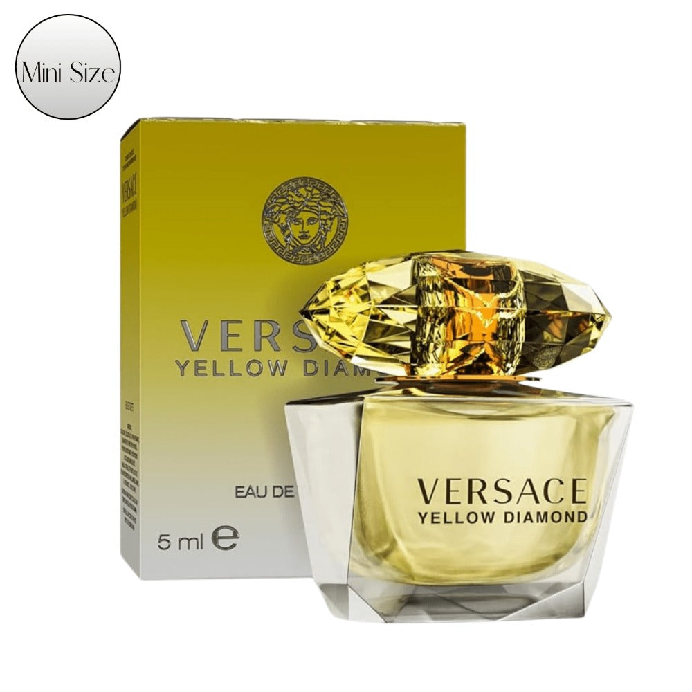 Versace Yellow Diamond Mini Perfume EDT 5ml Travel Size Floral Fruity Eau de with the Listed Color, Size or Set Options for E
