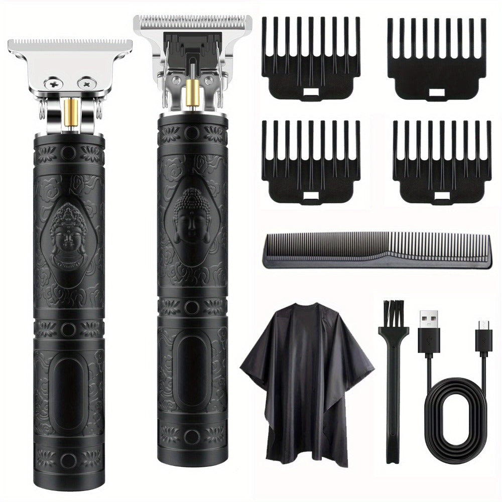 Electric Hair Clipper & Beard Trimmer Set for Men – USB Rechargeable Cordless Haircut Kit with 4 Guide Combs | Professional H
