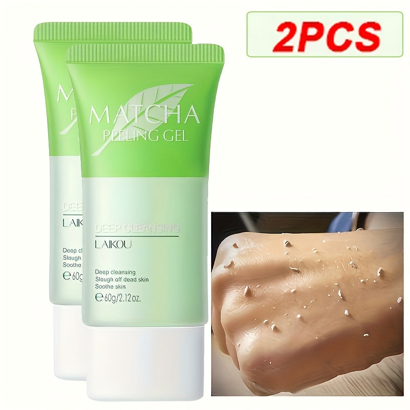 Matcha Peeling Gel Face Scrub with Tea Tree Salicylic Acid Exfoliating Alcohol Free Facial for Bath Time, Home Spa and Person