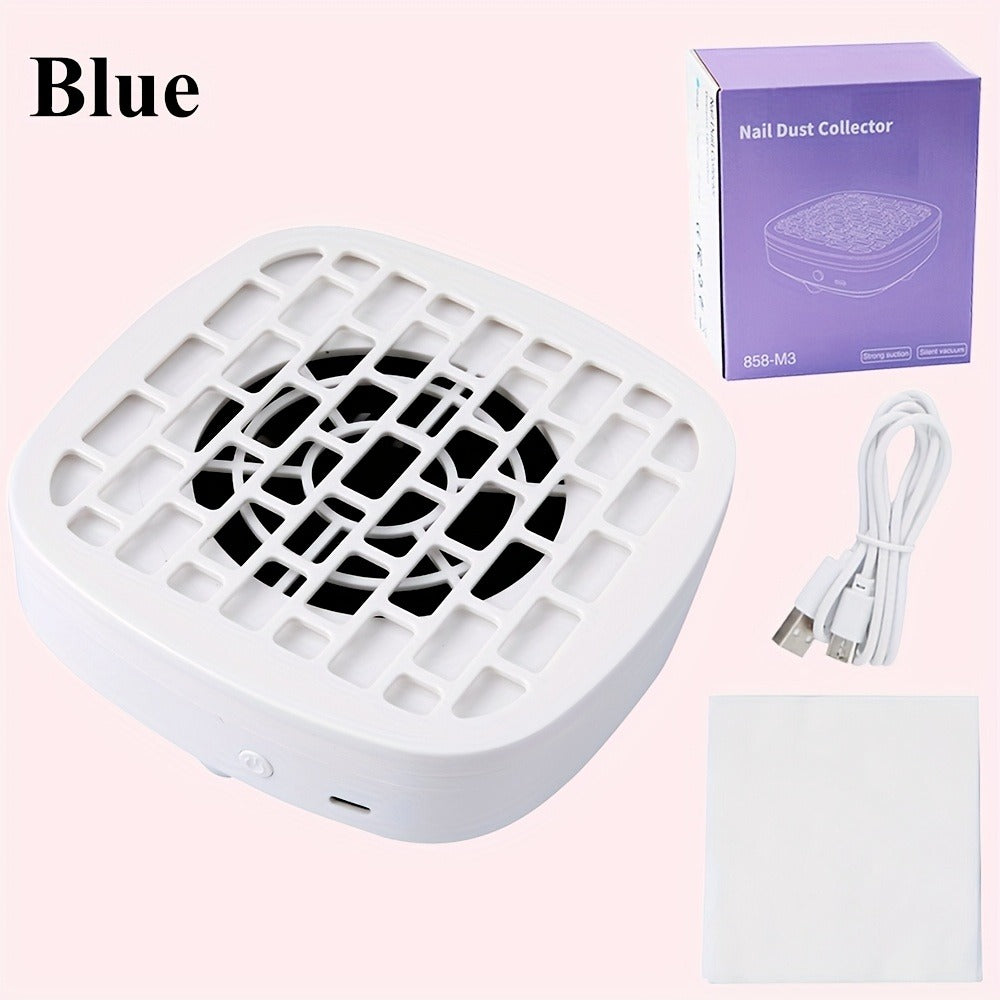 Nail Dust Collector Desktop USB Electric Nail Vacuum Fan Powerful Suction Powder Removal Machine with Filter — image 3