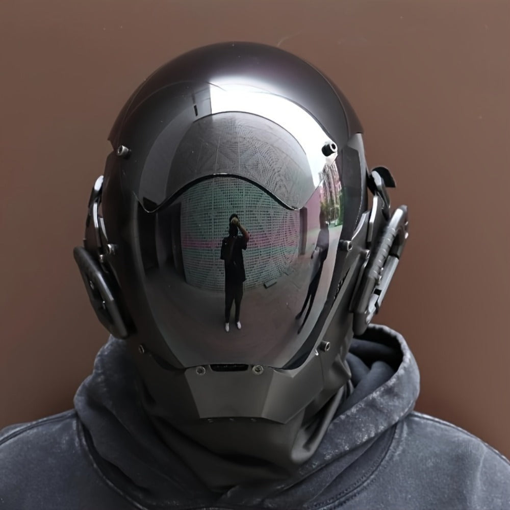 Cyberpunk Mask in a Reflective Design with Adjustable Rear Straps — image 2