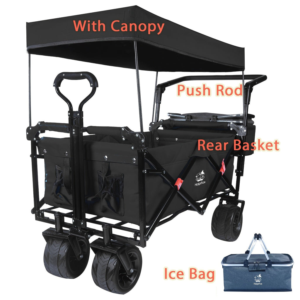 Folding Wagon Cart for Garden, Patio and Yard Use, with the Listed Configuration, for Everyday Use and Organized Storage — im