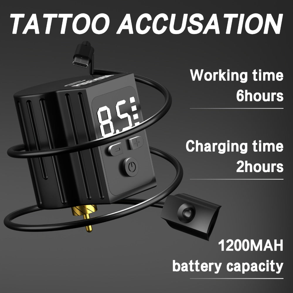 Tattoo Machine Kit POSEIDON BT17-XH Wireless Pen with 1200mAh Battery, LCD, 10 Cartridges and 6 Inks — image 7
