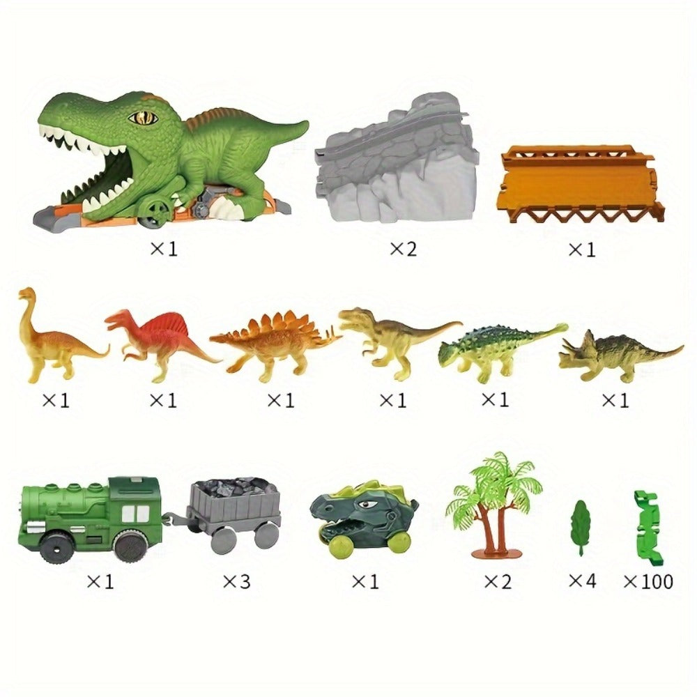 Electric Dinosaur Train Track Set 121pcs with the Listed Color, Size or Set Options for Everyday Use — image 4