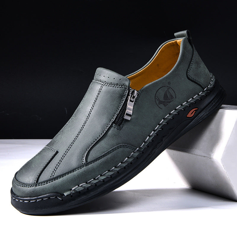 Mens Lace-up Leather Outdoor Casual Shoes