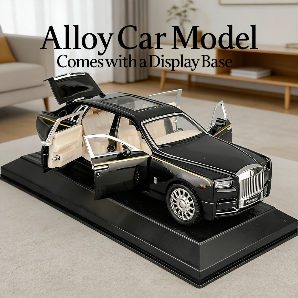 Collectible Diecast Car Model Zinc Alloy with Display Base & Openable Doors – Highly Detailed Static Decoration for Home Offi
