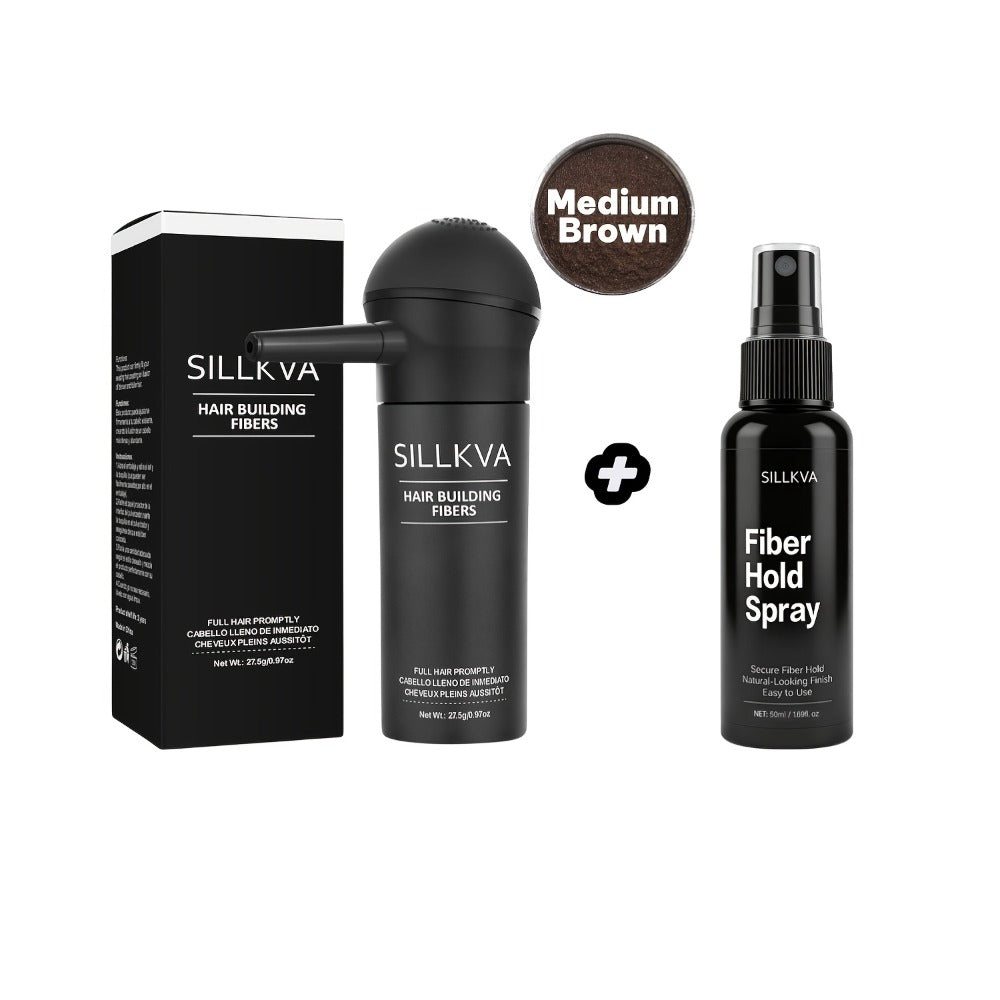 Hair Fibers Spray Applicator Kit Instant Thickness for Thinning Hair & Bald Spots SILLKVA for Makeup, Travel and Everyday Van
