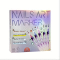 Nail Art Pens Set 12 Colors Quick Dry 3D Doodle Dot Stitching Nail Art Pen Kit – DIY Nail Design Tools — image 19