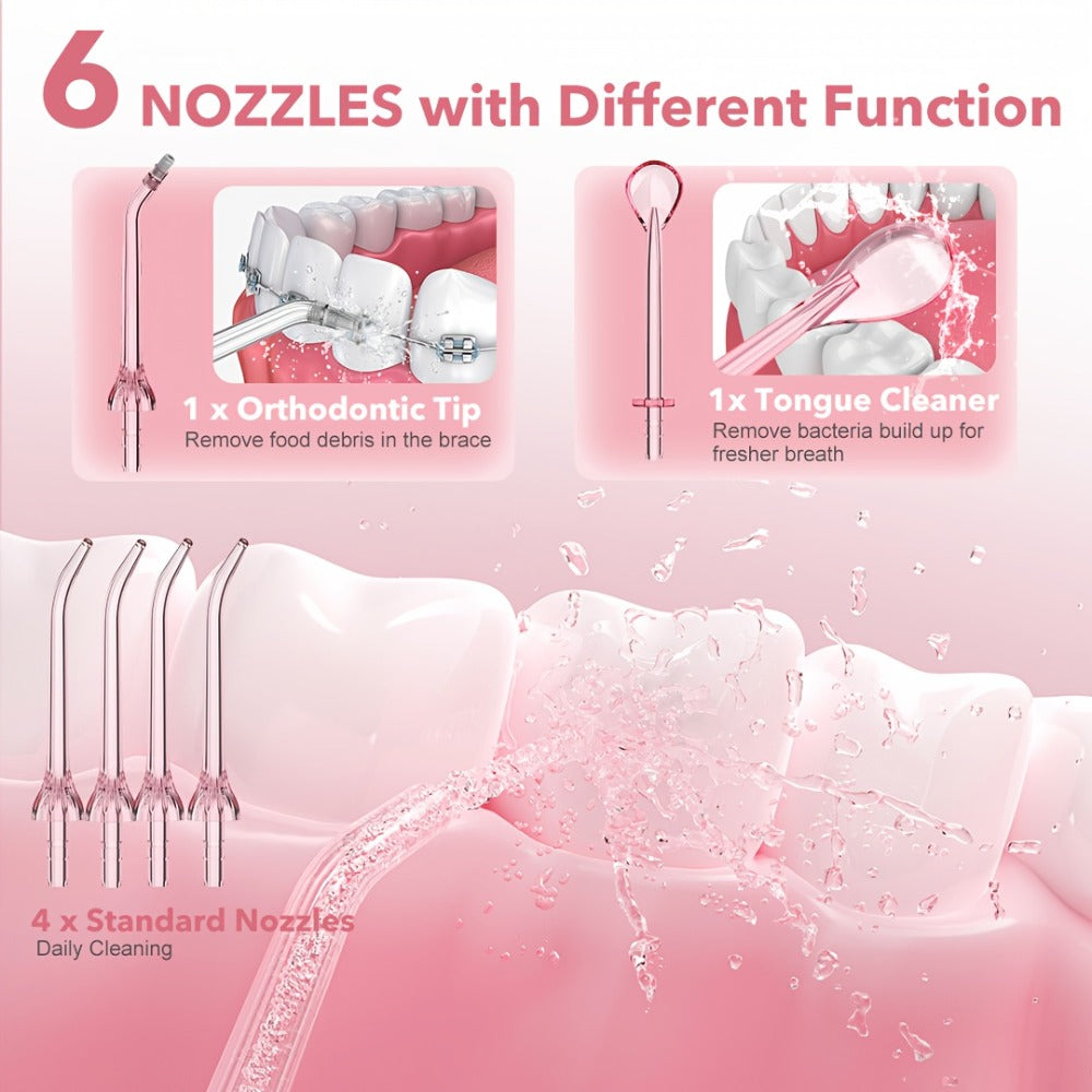 Water Flosser SEJOY AOW11 Cordless Oral Irrigator with 350ml Tank, Five Modes, Six Tips, USB-C Charging and IPX7 Rating — ima