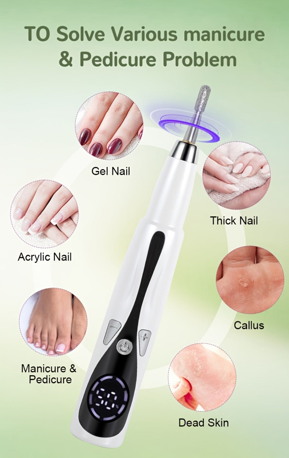 Electric Nail Drill Kit 12 Bits & Stand, 20000RPM Professional Nail File for Gel Polish Removal, Acrylic — image 12