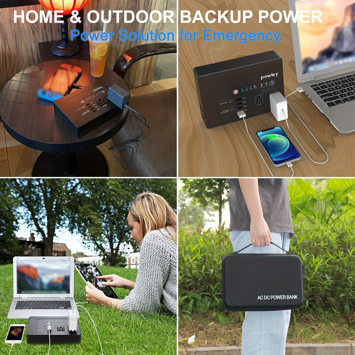 Portable Power Station 146Wh 200W with Two AC Outlets, Four USB Ports and Hard Carrying Case — image 8
