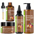 Four-Piece Batana Hair Care Set with Coordinated Oil and Cream Containers in Assorted Sizes — image 7