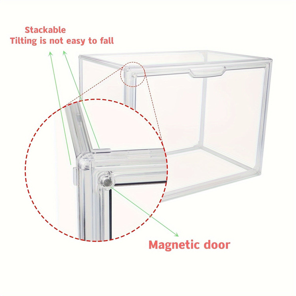 Clear Display Case Set of 3, Dustproof Transparent Storage Box Organizer for Collectibles, Car Models — image 23