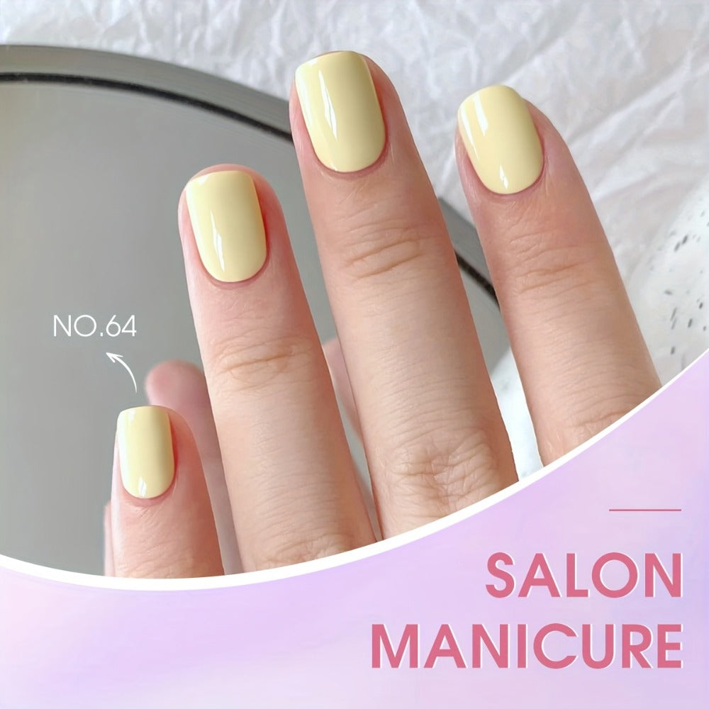 Gel Nail Polish 9-Color Macaron Pastel Set in Square Bottles with High-Saturation Finish and UV/LED Cure for Nail Art — image