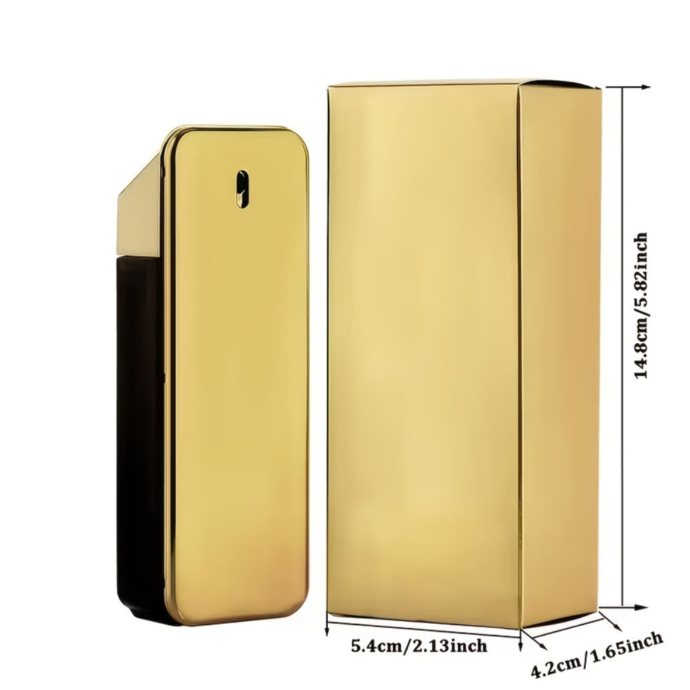 100, 000, 000 Golden Men Cologne Eau de Toilette 3.4 oz 100ml Long Lasting Woody Floral Fragrance Spray Daily Wear Gift — ima