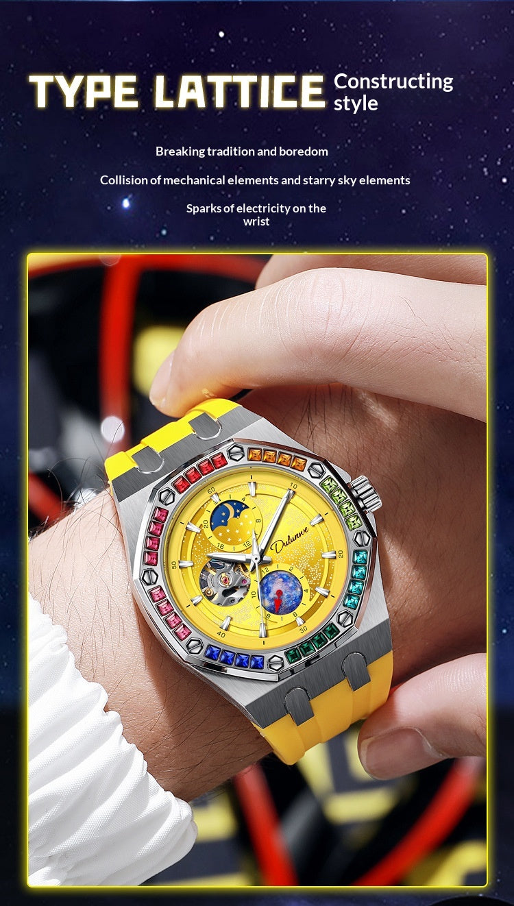 Waterproof Luminous Mechanical Watch For Men Starry Sky Series