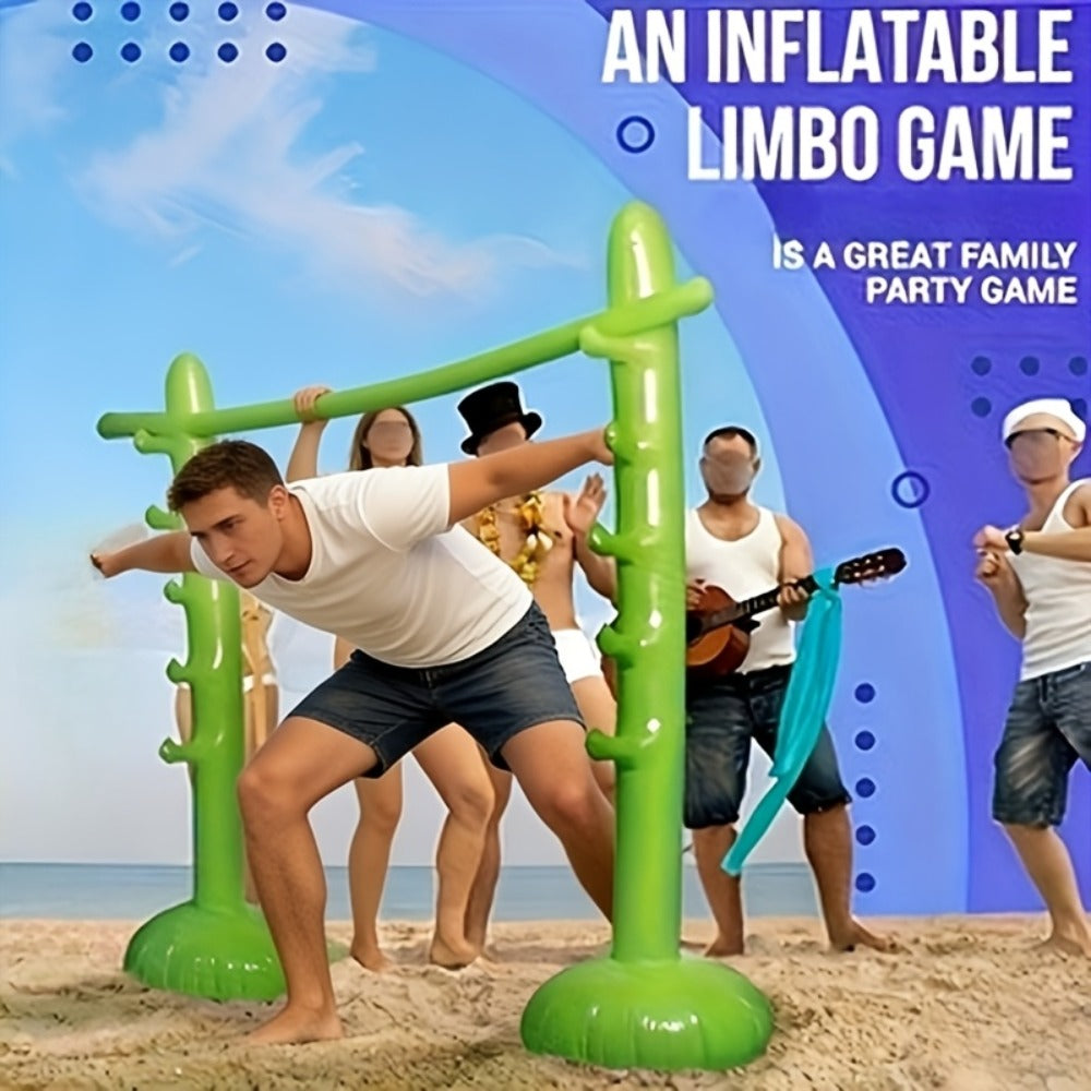 Green Inflatable Limbo Game with 148–150cm Bar Span and 130cm Uprights for Outdoor Parties — image 2
