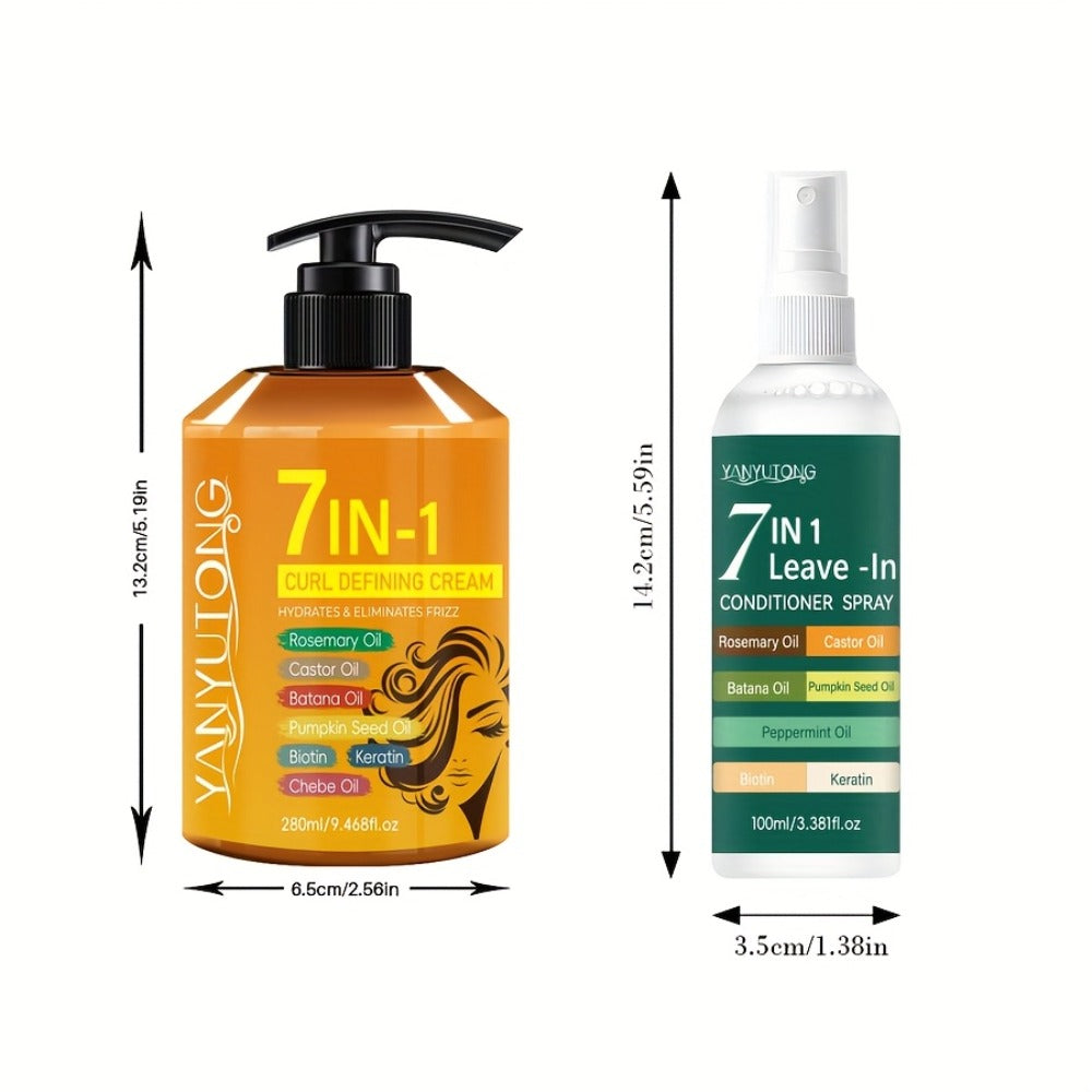 Two-Piece Curl Styling Set with 280ml Pump Cream, 100ml Leave-In Spray and Six Named Formula Markers — image 4