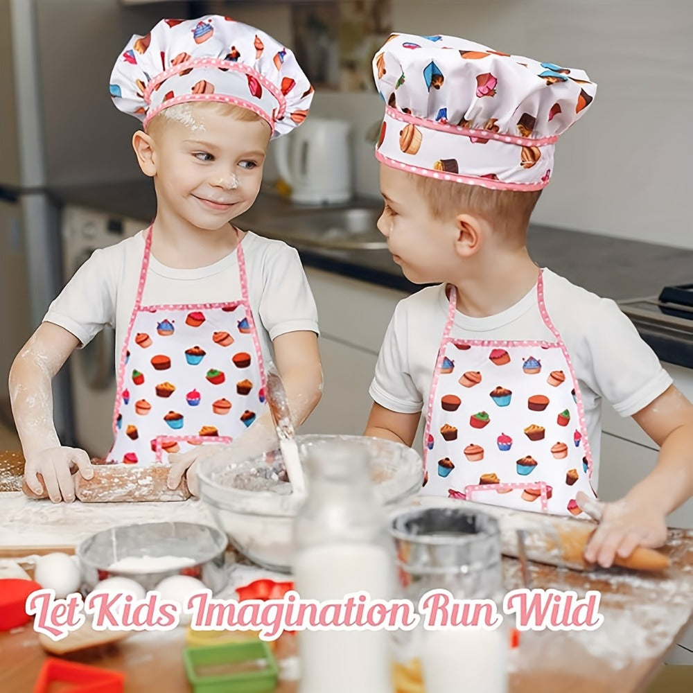 Kids Cooking & Baking Set 24 PCS, Chef Hat & Apron Dress-Up Costume with Baking Accessories for Girls Boys Ages 3-10 — image 