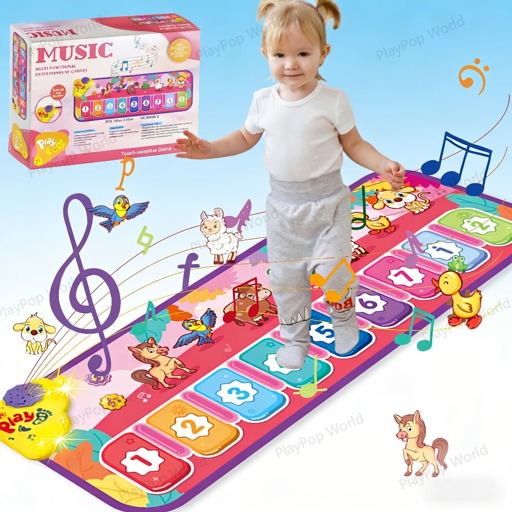 Kids Piano Mat Farm Animal, Musical Play Mat for Babies & Toddlers, Sensory Dance Keyboard Touch Blanket — image 10