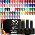 Gel Nail Polish 36-Piece Kit with 32 Colors, Base Coat and Three Top Coat Finishes for Home and Salon Use — image 11